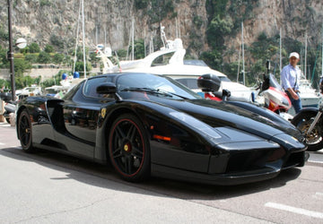 Ferrari Enzo open diecast Nero DS - Black and red wheels - polifoam pack HE182509B