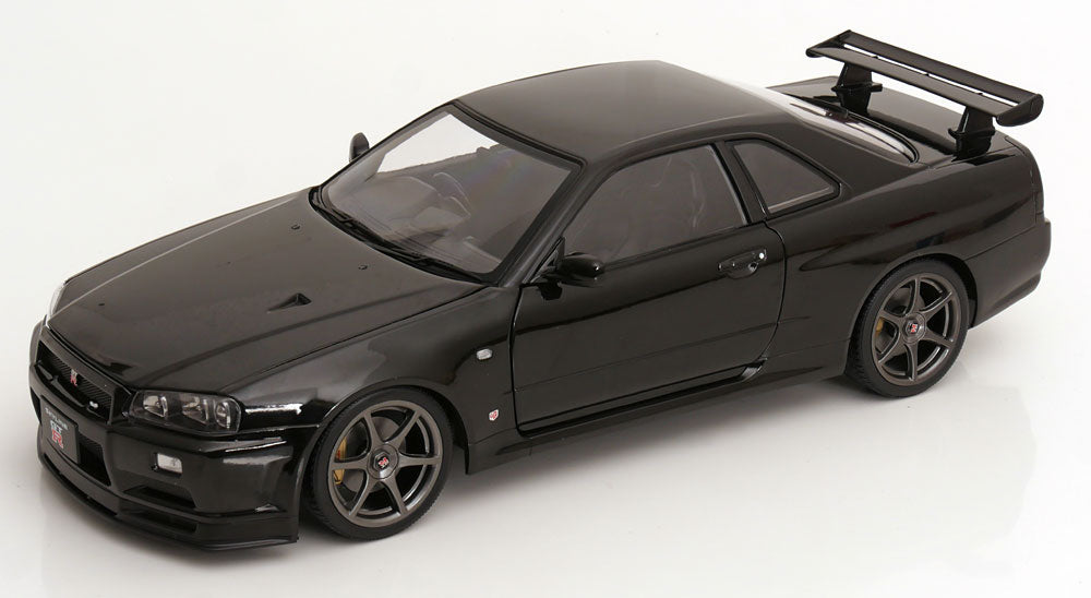 Nissan Skyline GT-R R34 V-Spec II OEM rims, 2001 black [Maßstab 1:12]