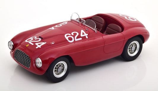 Ferrari 166 MM Barchetta Winner Mille Miglia 1949 darkred