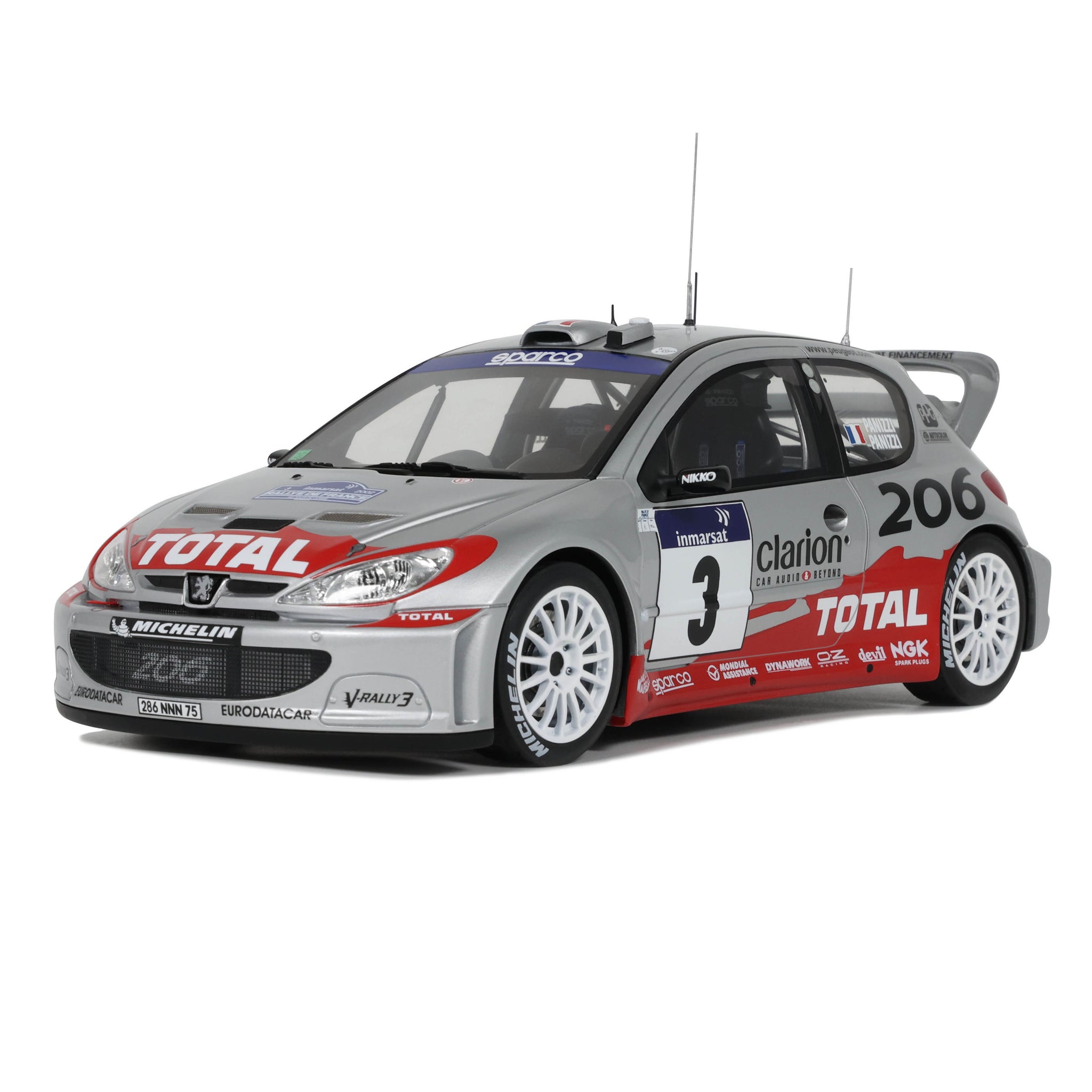 Peugeot 206 WRC Panizzi TDC 2002 Silver