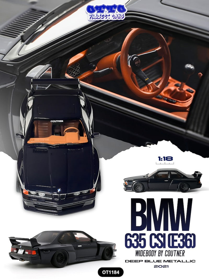 1:18 BMW 635 CSI (E24) WIDEBODY BY COUTNER DEEP BLUE METALLIC 2021 OT1184