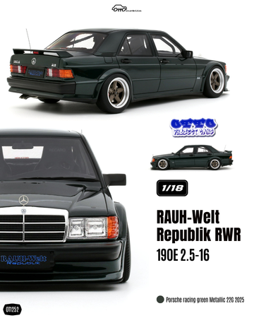 1:18 RAUH-WELT REPUBLIK RWR 190E 2.5-16 GREEN METALLIC 22G 2025 - OT1252
