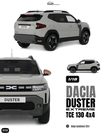 1:18 DACIA DUSTER EXTREME TCE 130 4X4 BEIGE SANDSTONE 2024 - OT1258