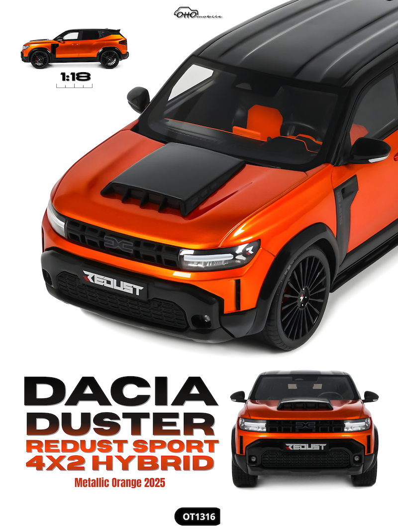 1:18 DACIA DUSTER REDUST SPORT 4X2 HYBRID ORANGE 2025 - OT1316