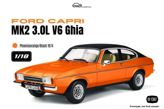 1:18 FORD CAPRI MK2 3,0L V6 GHIA PHOENIXORANGE/BLACK 1974 - OT1387