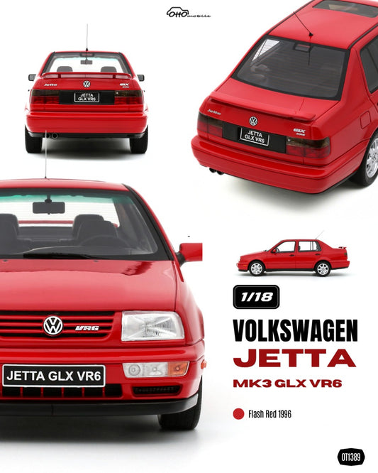 1:18 VOLKSWAGEN JETTA MK3 GLX VR6 FLASH RED 1996 - OT1389