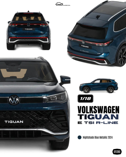 1:18 VOLKSWAGEN TIGUAN E TSI R-LINE NIGHTSHADE BLUE METALLIC 2024 - OT1390
