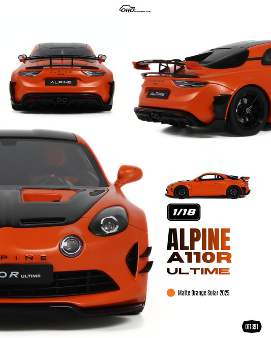 1:18 ALPINE A110R ULTIME MATTE ORANGE SOLAR 2025 - OT1391