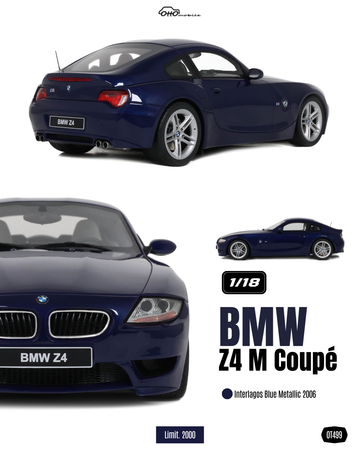 1:18 BMW Z4 M COUPÉ INTERLAGOS BLUE METALLIC 2006 - OT499