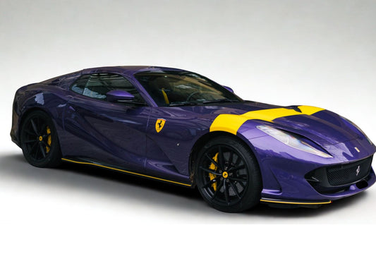 1:18 BBR Ferrari 812 GTS Viola Vio and yellow stripe - P18184T