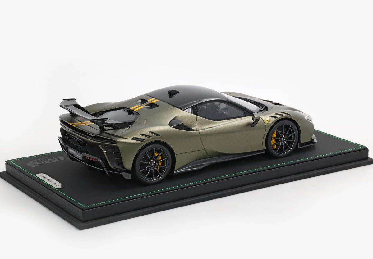 Ferrari SF90 XX Stradale Verde Masoni opaco - yellow stripe P18237R
