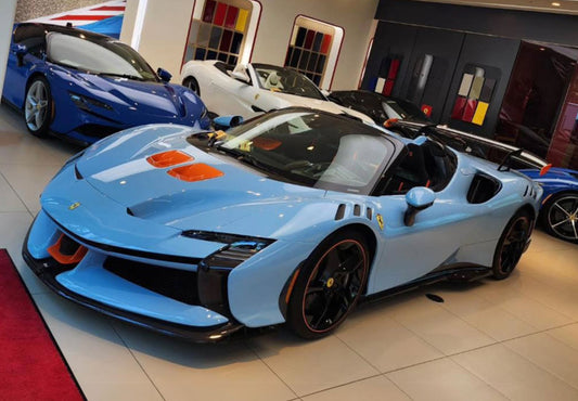 Ferrari SF90 XX Spider Azzurro La Plata - Orange - P18238N