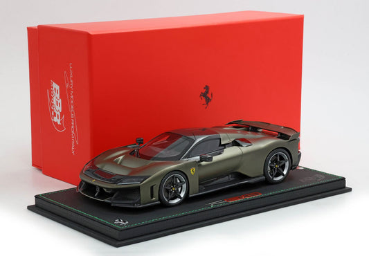 Ferrari F80 carbon optional Verde Masoni Opaco - bicolor wheels carbon and silver - P18253I1