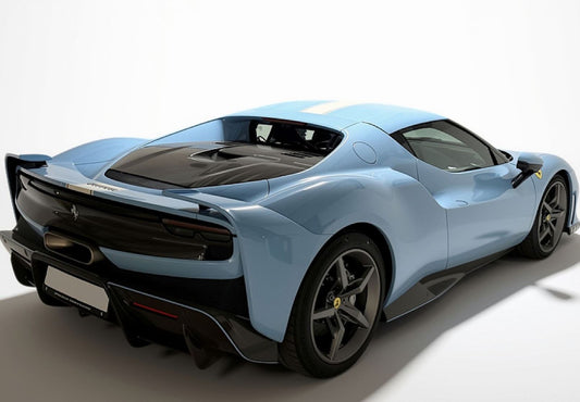 1:18 BBR Ferrari 296 Speciale Azzurro La Plata with italian stripe - P18269O