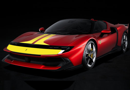 1:18 BBR Ferrari 849 Testarossa Spider Assetto Fiorano Rosso Magma e striscia gialla - P18278C1