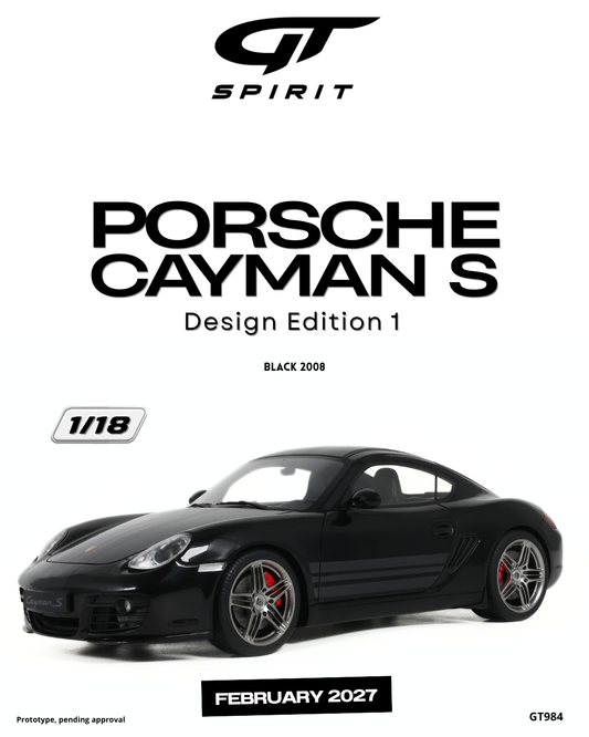 1:18 PORSCHE CAYMAN S DESIGN EDITION 1 BLACK 2008 - GT984