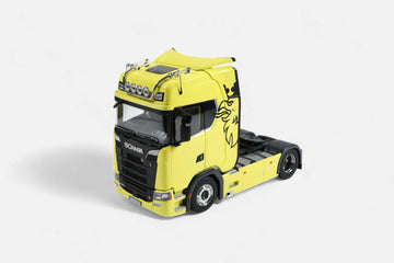 Scania V8 730S 4x2 Gelb mit Greif Logo & Lohr Autotransporter