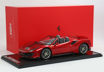Ferrari 488 Pista Spider Open Roof Rosso Fuoco 1:12