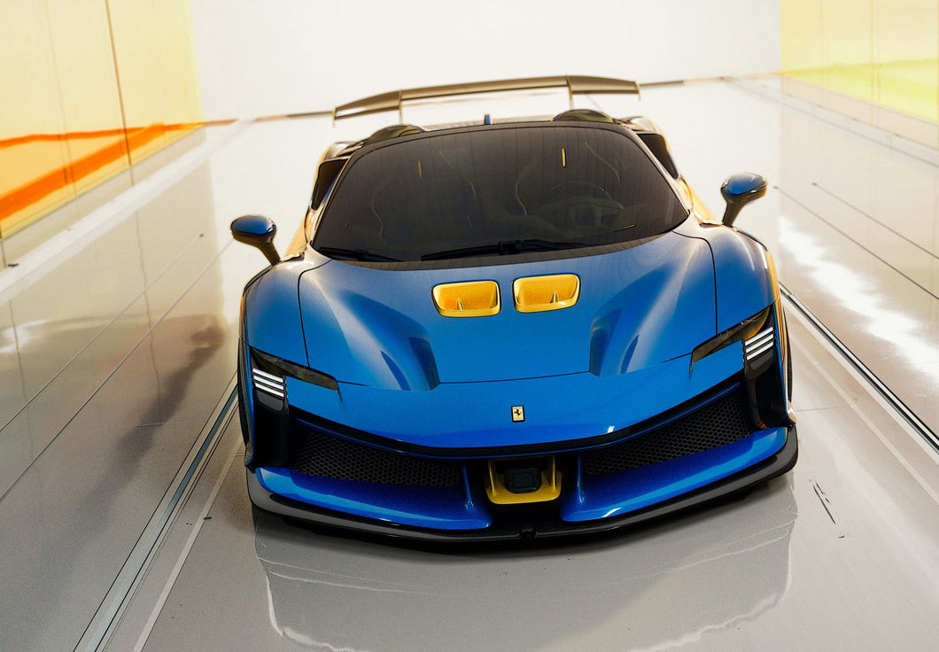 Ferrari SF90 XX Spider Dino Light Blue & Yellow