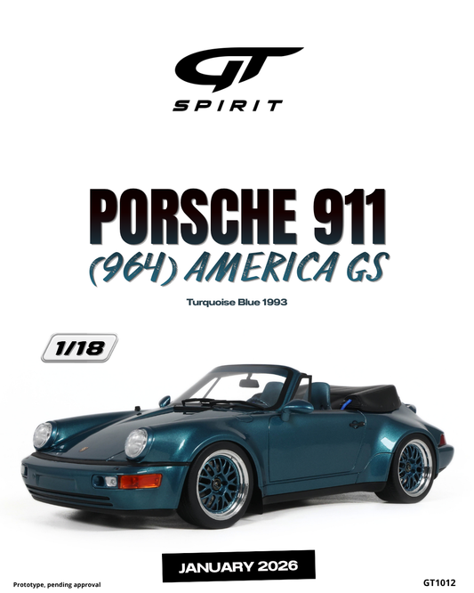 1:18 PORSCHE 911 (964) AMERICA GS TURQUOISE BLUE 1993 - GT1012