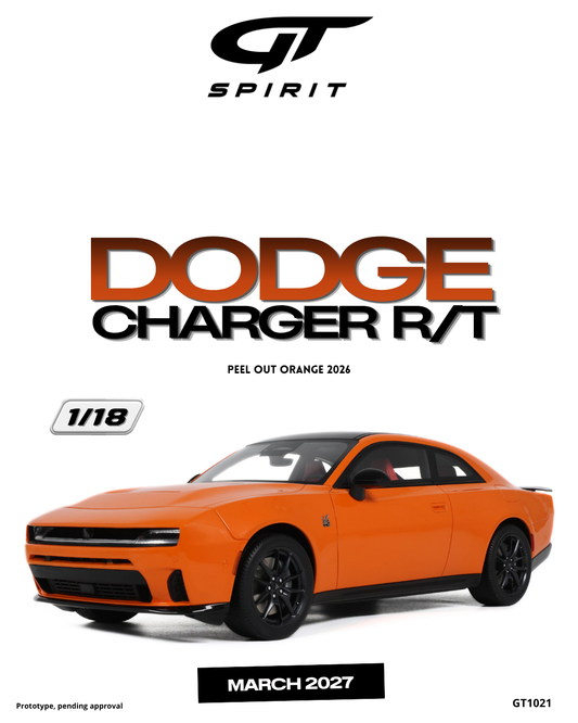 1:18 DODGE CHARGER R/T PEEL OUT ORANGE 2026 - GT1021
