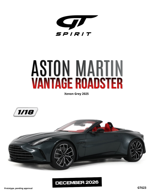 1:18 ASTON MARTIN VANTAGE ROADSTER XENON GREY 2025 - GT623