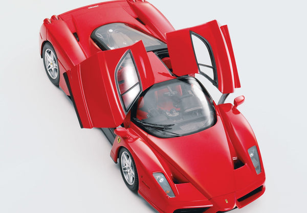Ferrari Enzo open diecast Rosso Corsa - Silver wheels - polifoam pack HE182501