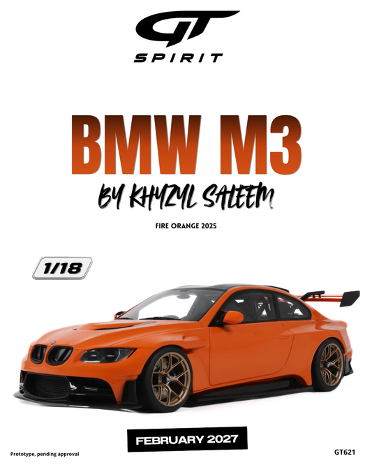 1:18 BMW M3 BY KHYZYL SALEEM FIRE ORANGE 2025 - GT621