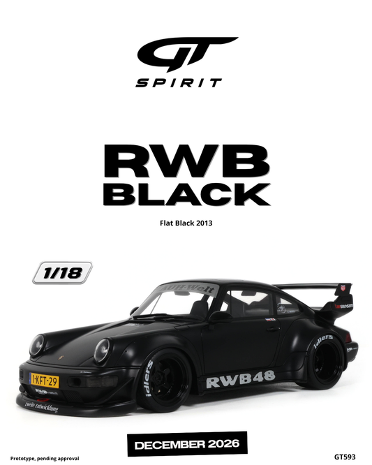1:18 RWB BLACK FLAT BLACK 2013 - GT593