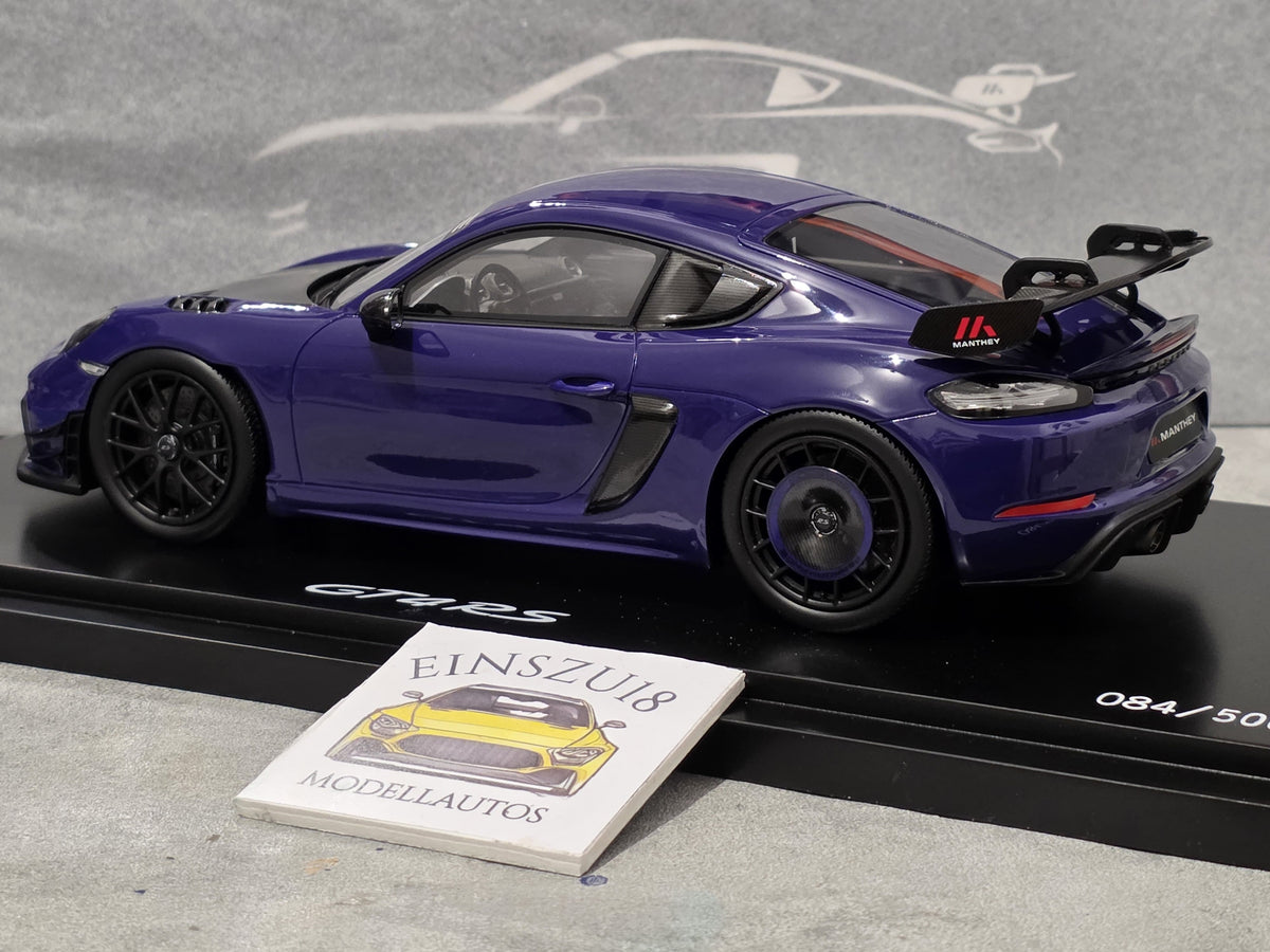 Porsche 718 Cayman GT4 RS (982) with Manthey Kit Ultraviolet 1:18 – Limited Edition 500 pcs. - WAP0216030TCAY
