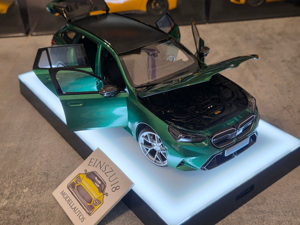1 of 1  Minichamps BMW M5 Touring 2024 Green Metallic - HRE Wheels Silver - 110023902
