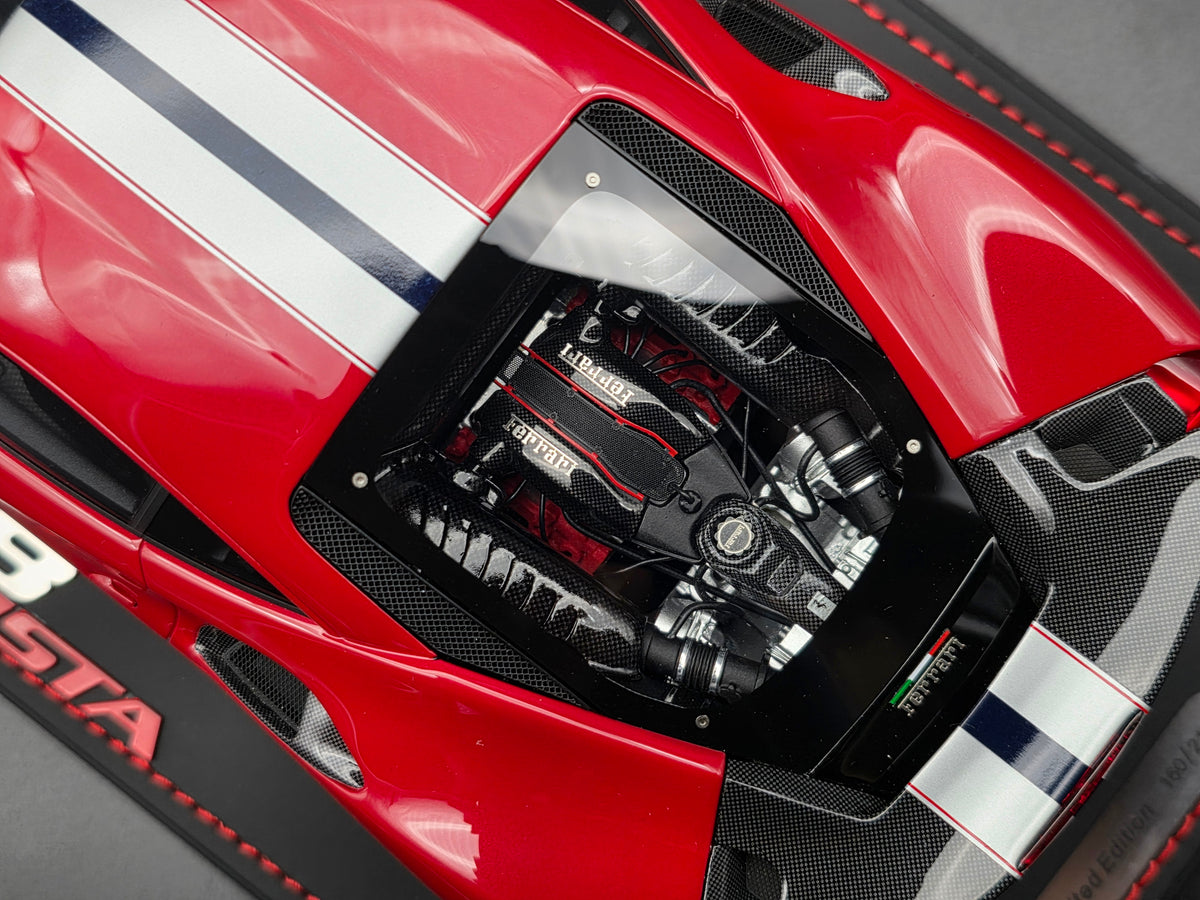 Ferrari 488 PISTA Metallic Rosso Corsa with Carbon wheels and wing - P18145A6
