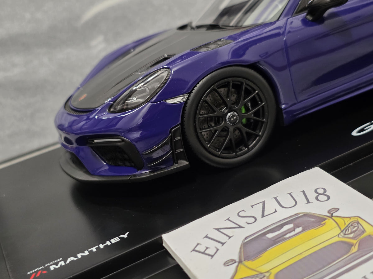 Porsche 718 Cayman GT4 RS (982) with Manthey Kit Ultraviolet 1:18 – Limited Edition 500 pcs. - WAP0216030TCAY