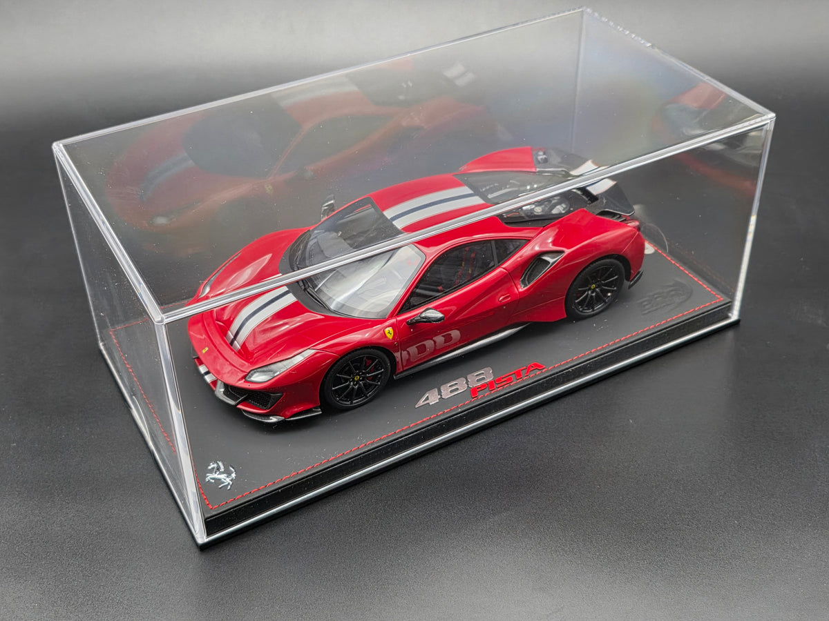Ferrari 488 PISTA Metallic Rosso Corsa with Carbon wheels and wing - P18145A6