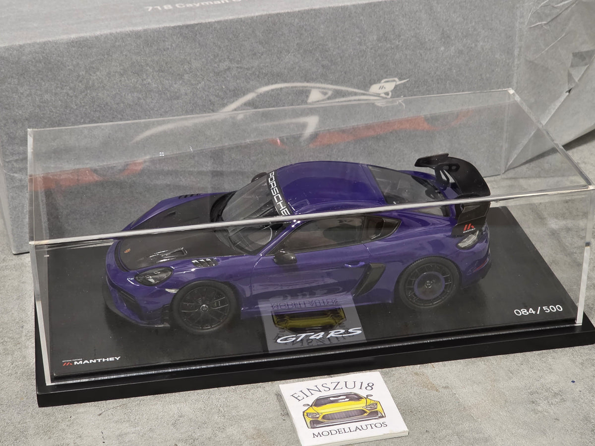 Porsche 718 Cayman GT4 RS (982) with Manthey Kit Ultraviolet 1:18 – Limited Edition 500 pcs. - WAP0216030TCAY