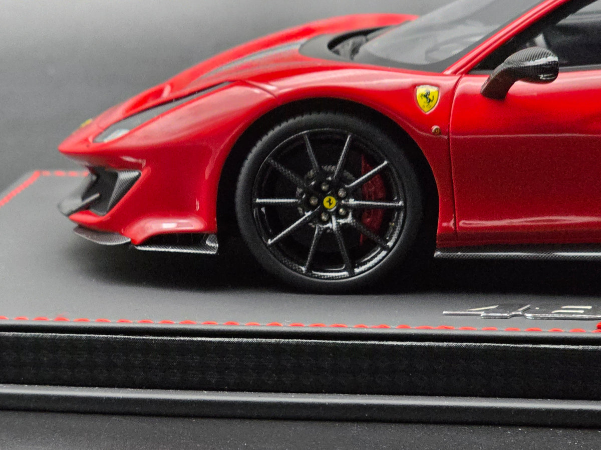 Ferrari 488 PISTA Metallic Rosso Corsa with Carbon wheels and wing - P18145A6