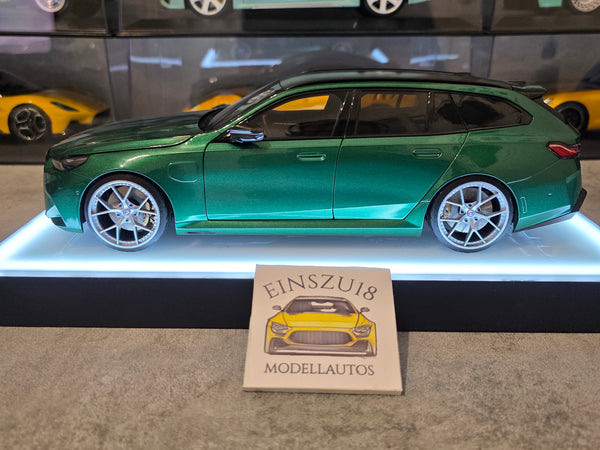 1 of 1  Minichamps BMW M5 Touring 2024 Green Metallic - HRE Wheels Silver - 110023902