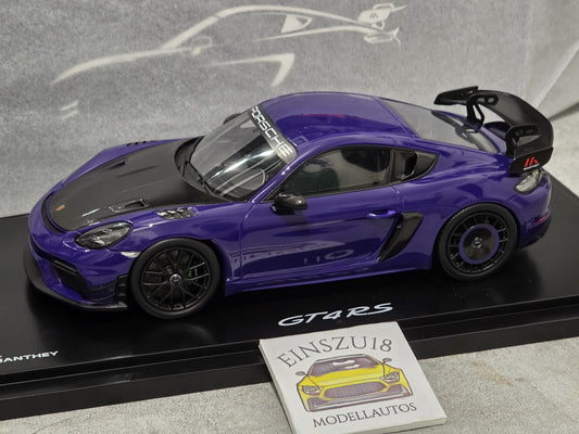 Porsche 718 Cayman GT4 RS (982) with Manthey Kit Ultraviolet 1:18 – Limited Edition 500 pcs. - WAP0216030TCAY