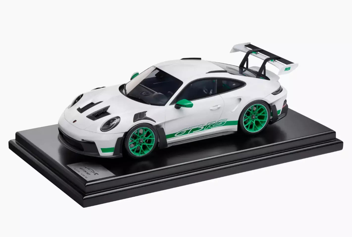 Porsche 911 GT3 RS (992) White / Green 1:12