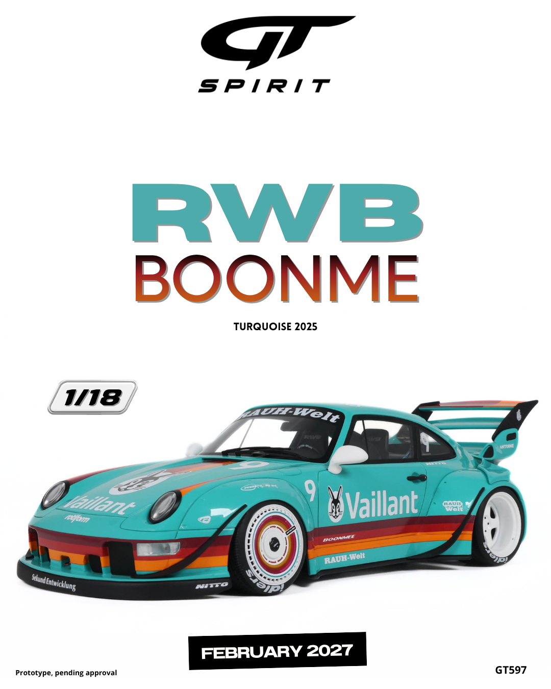 1:18 RWB BOONME TURQUOISE 2025 - GT597
