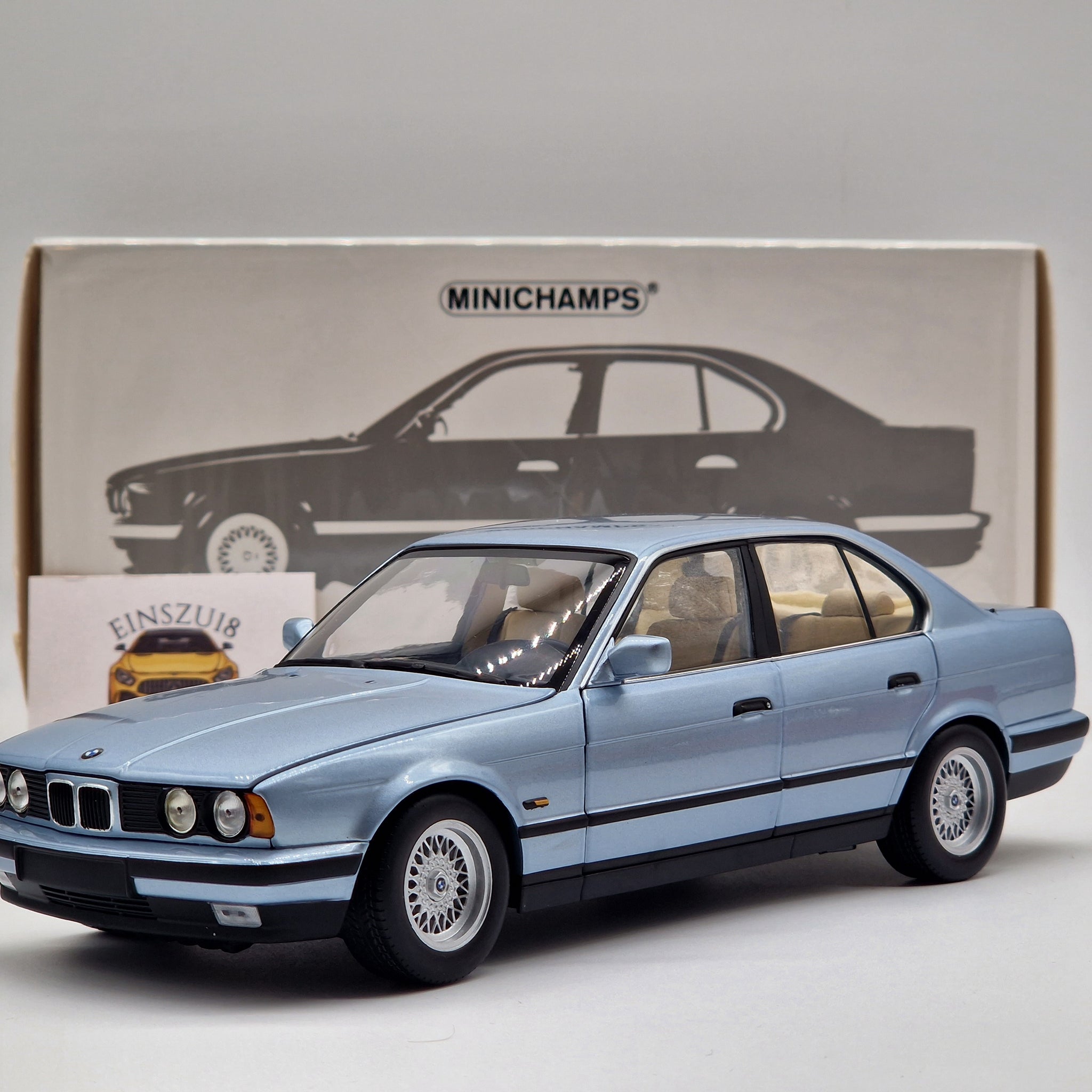 BMW 535i (E34) 1988 Light Blue Metallic