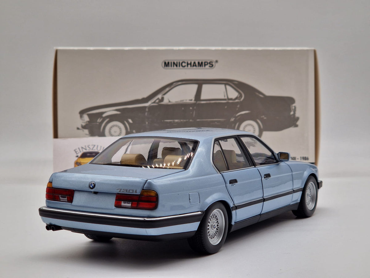 BMW 730i (E32) 1986 Light Blue Metallic