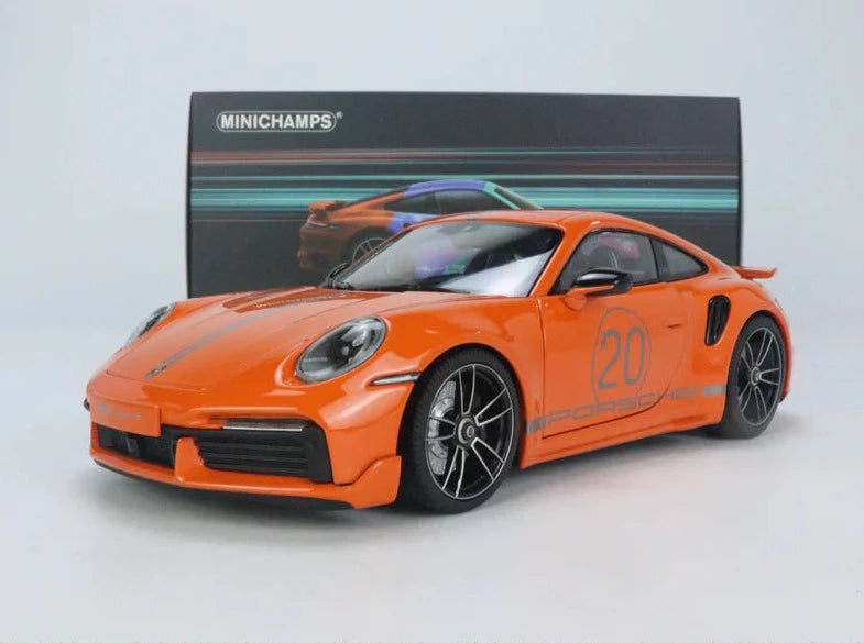 Porsche 911 (992) Turbo S Coupe Sport Design 2021 Orange (All Open)
